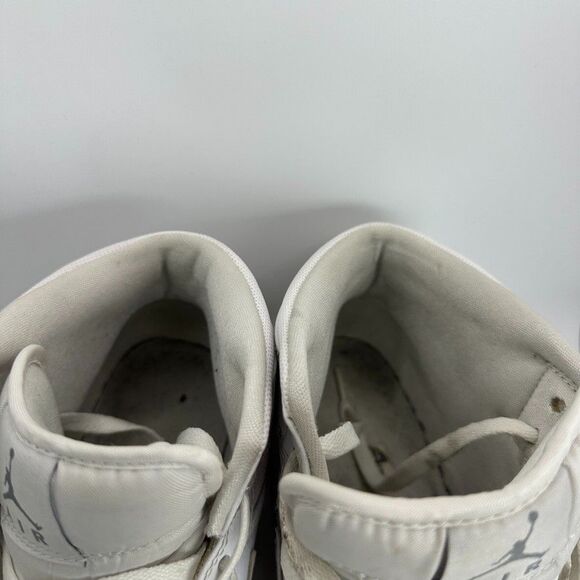 Nike Air Jordan Shoes‎ Mens Size 11.5 Triple White Mid High Sneakers Basketball main image 10